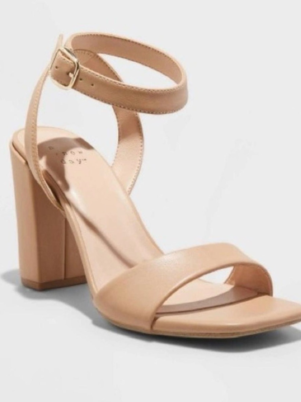a new day Tan Block Heel Slingback Sandals